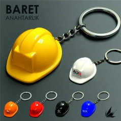 Baret Şeklinde Plastik Anahtarlık