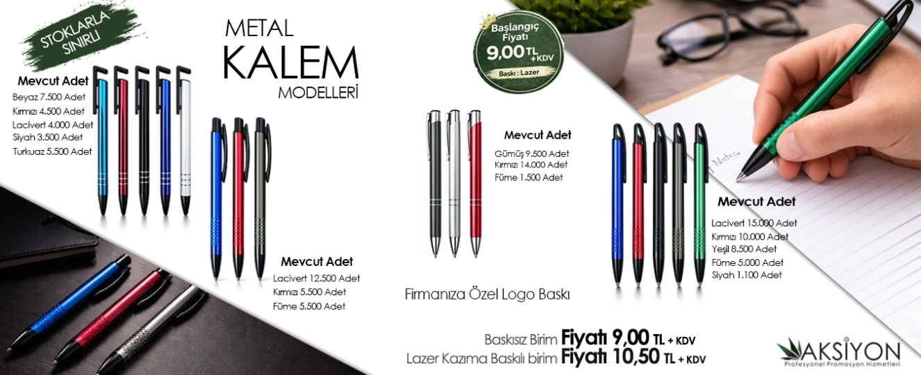 Promosyon Metal Tükenmez Kalem Modelleri