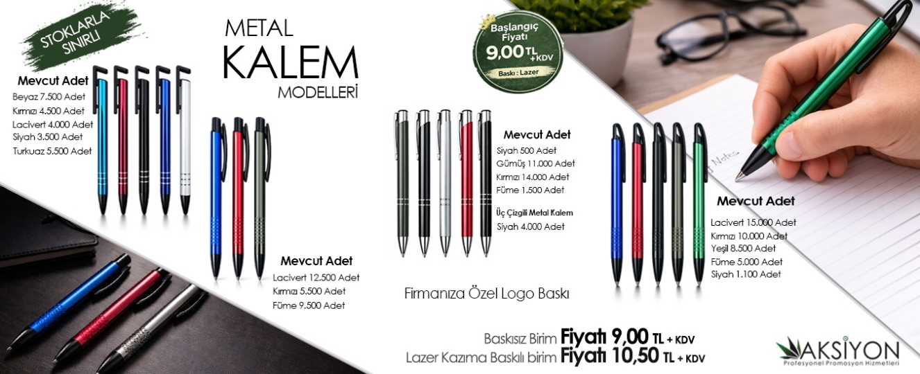 Promosyon Metal Tükenmez Kalem Modelleri