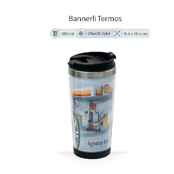 35260 - Promosyon Bannerli Termos ile Sıcak Kalın