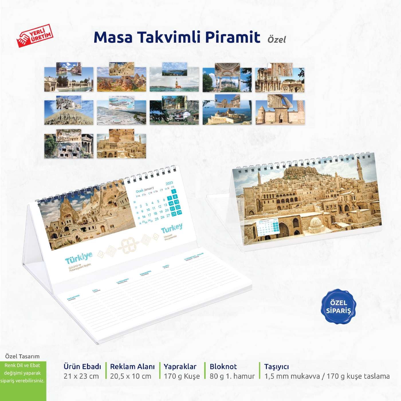 Masa Takvimli Piramit (Özel)