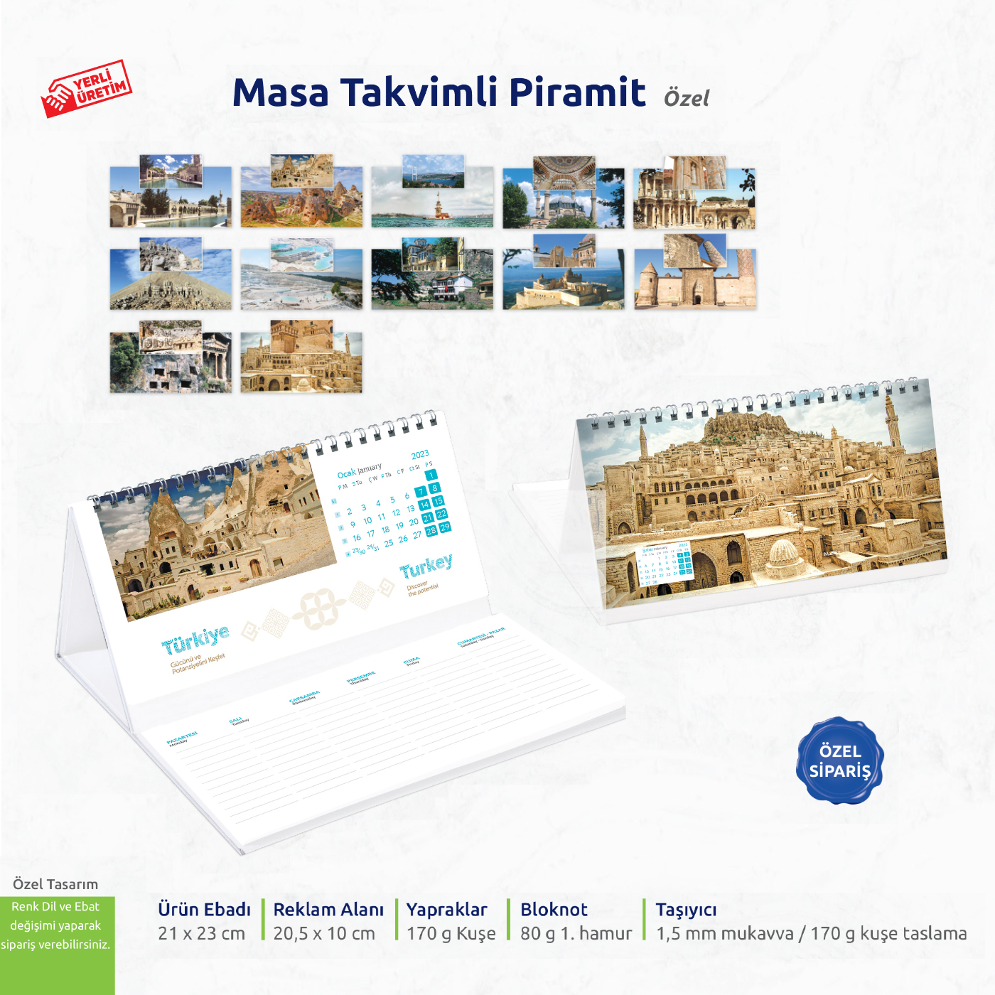 Masa Takvimli Piramit (Özel)