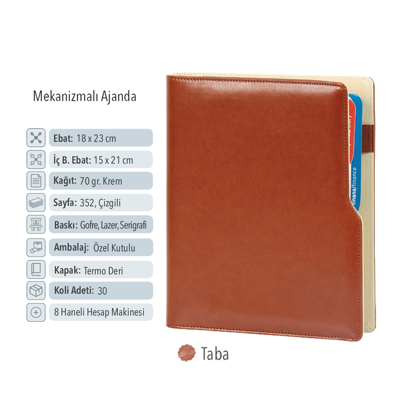 Organizer Mekanizmalı Ajanda