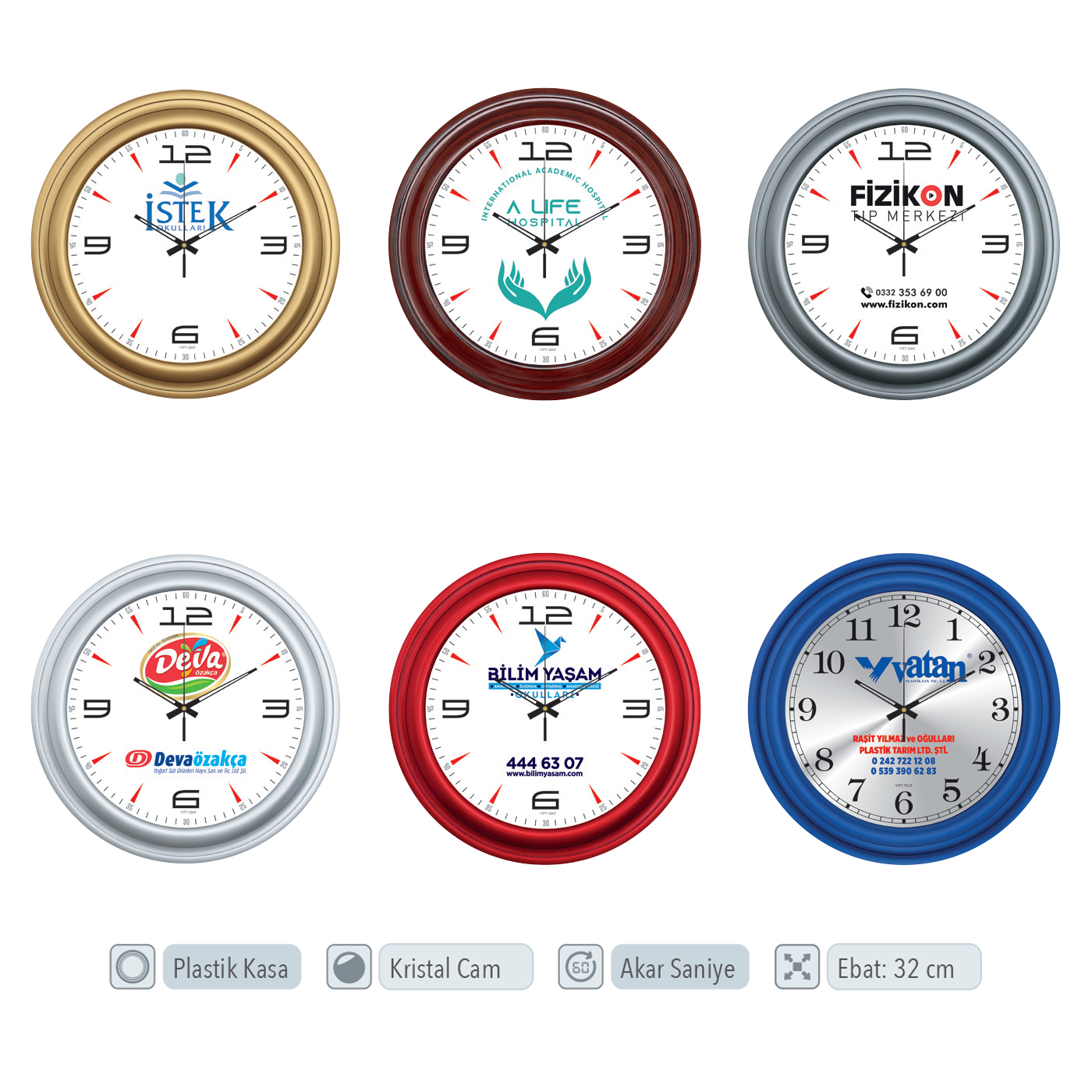 Plastik Duvar Saati