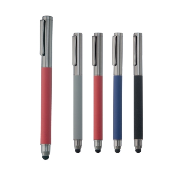 Rubber Gövde Touch Pen Roller Metal Tükenmez Kalem