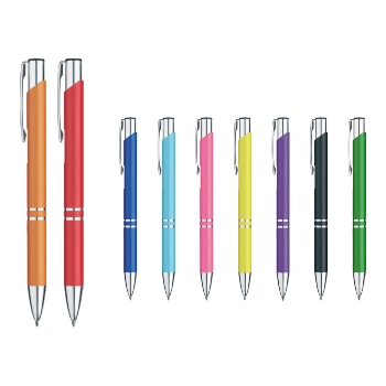 Üstten Basmalı Metal Tükenmez Kalem