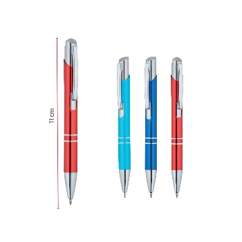 Üstten Basmalı Metal Tükenmez Kalem