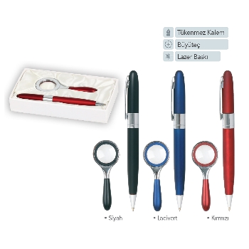 Büyüteç Tükenmez Kalem Seti