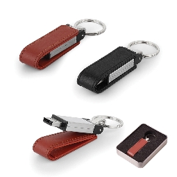 Deri Metal Anahtarlık USB Bellek