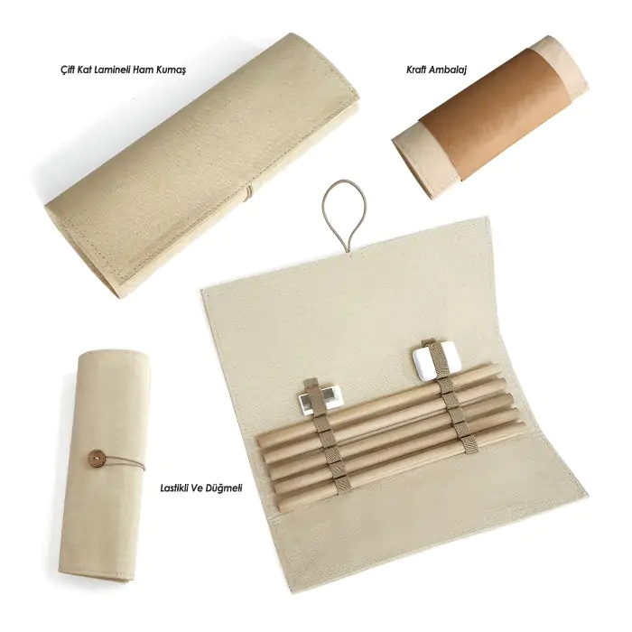 Ham Kumaş Malzemeden Üretilen Kalemlik Seti