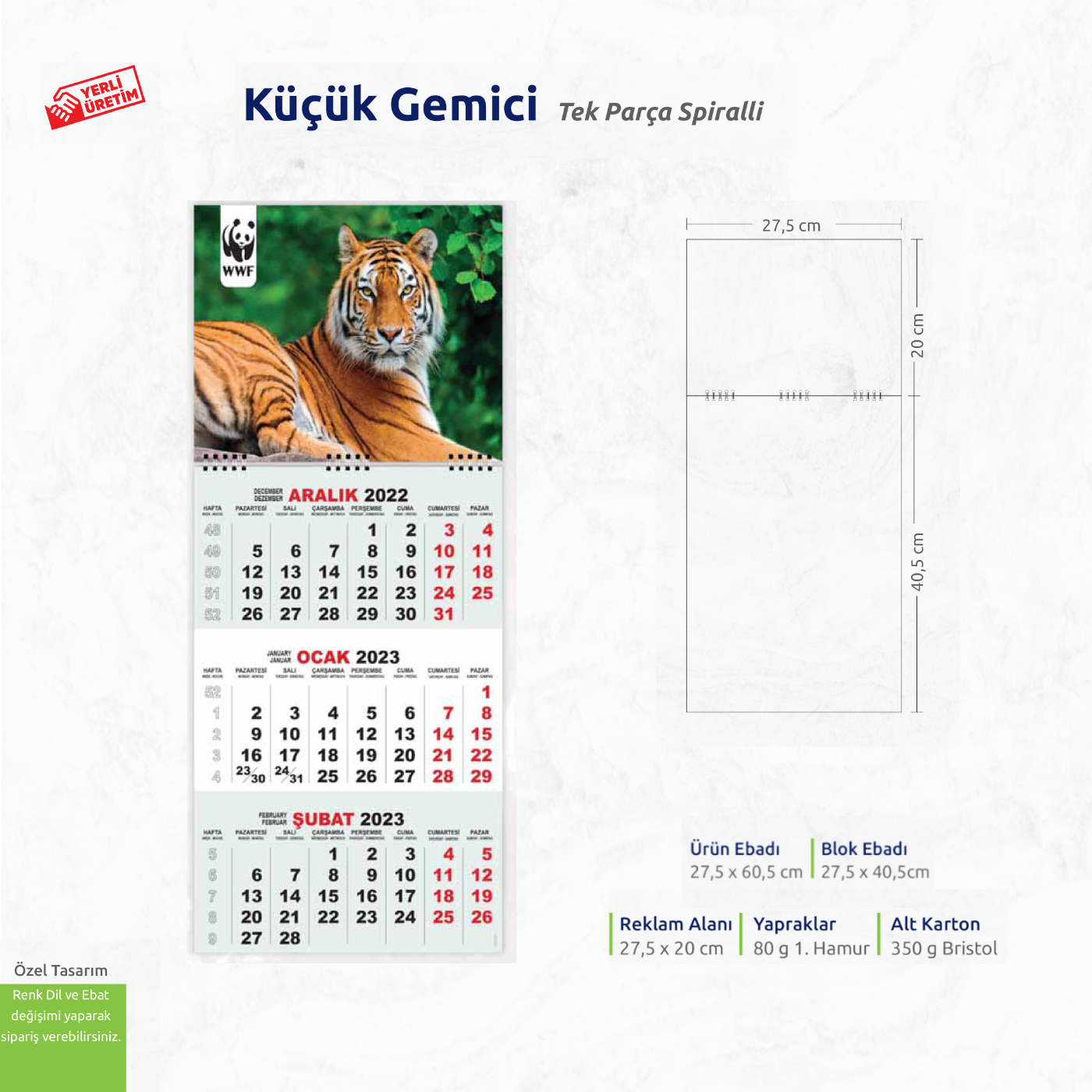 Küçük Gemici Tek Parça Spiralli 