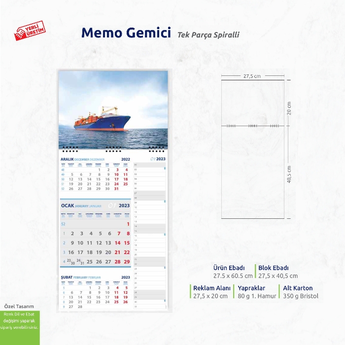 Memo Gemici Tek Parça Spiralli 