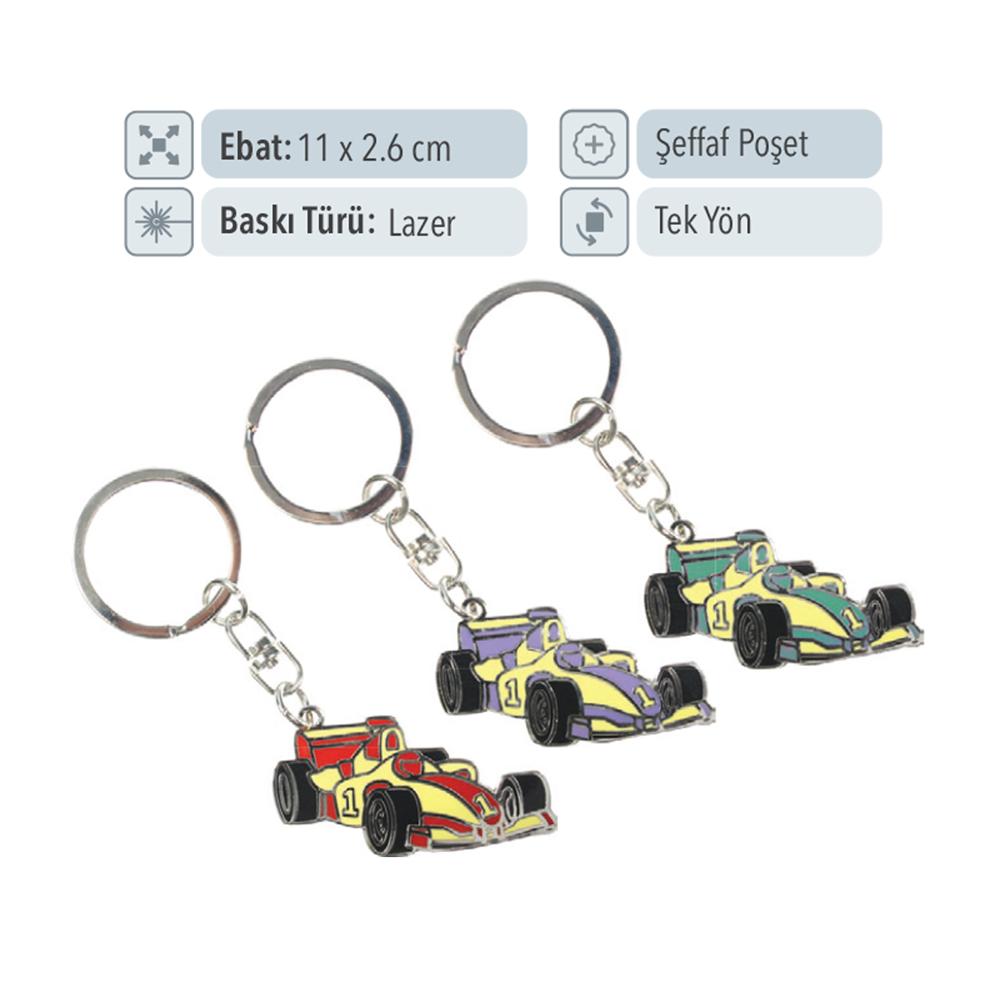 Metal Araba Şekilli Anahtarlık