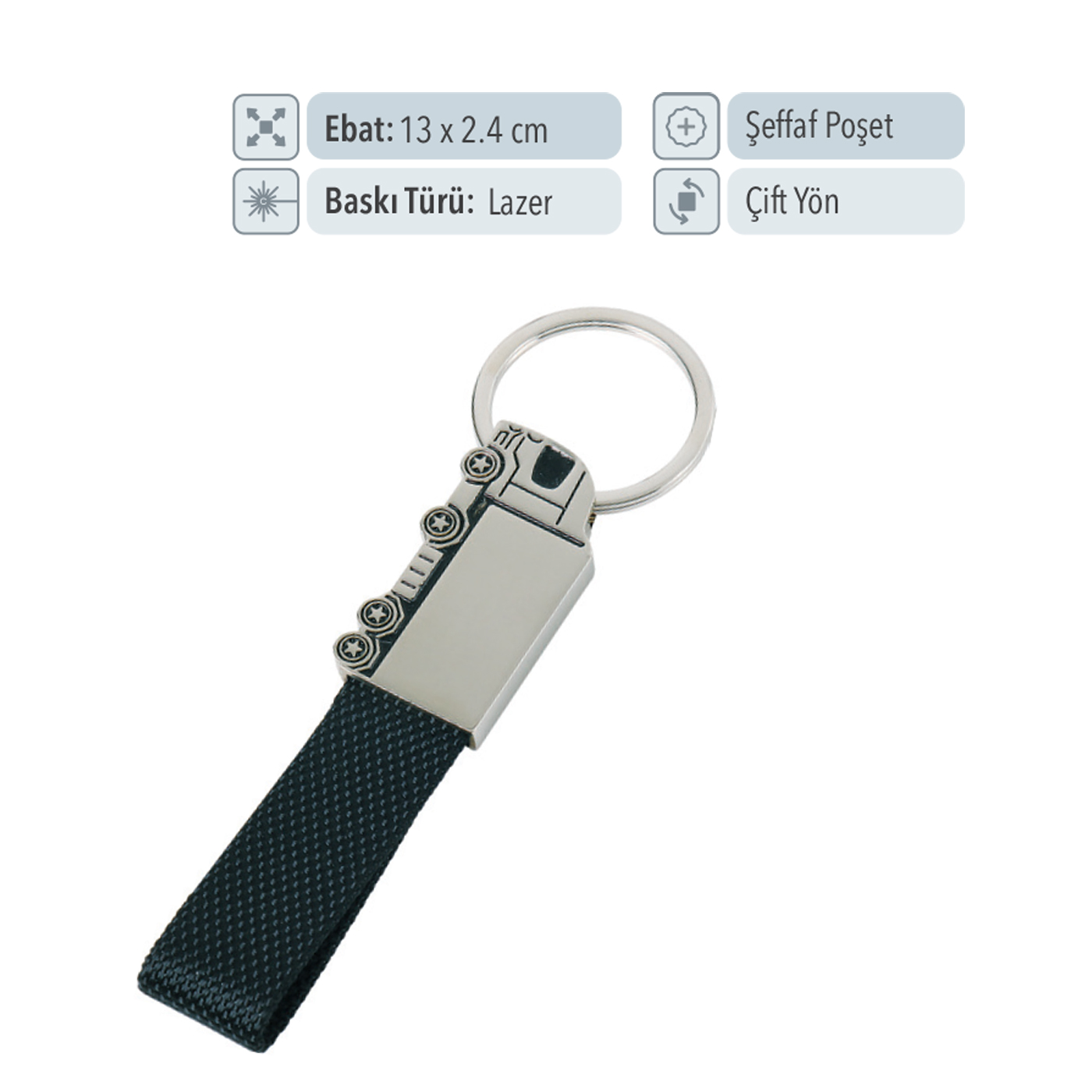 Metal Deri Anahtarlık