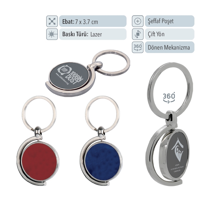 37052 - Promosyon Dönen Mekanizmalı Anahtarlık
