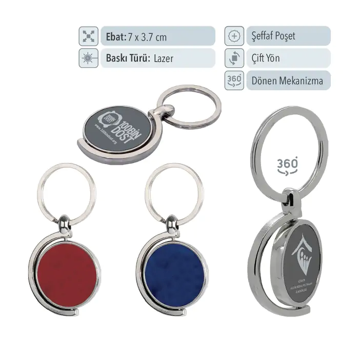 37052 - Promosyon Dönen Mekanizmalı Anahtarlık