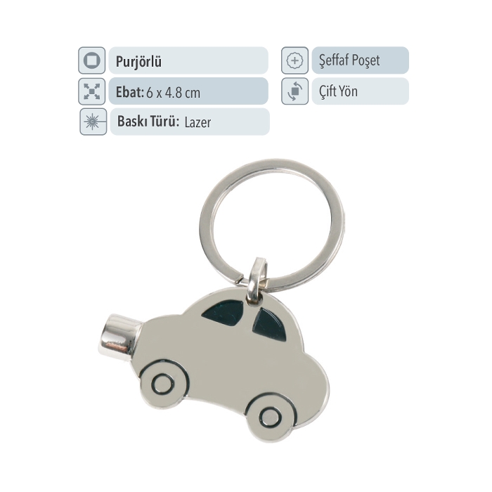 37134 - Promosyon Metal Araba Purjör Anahtarlık