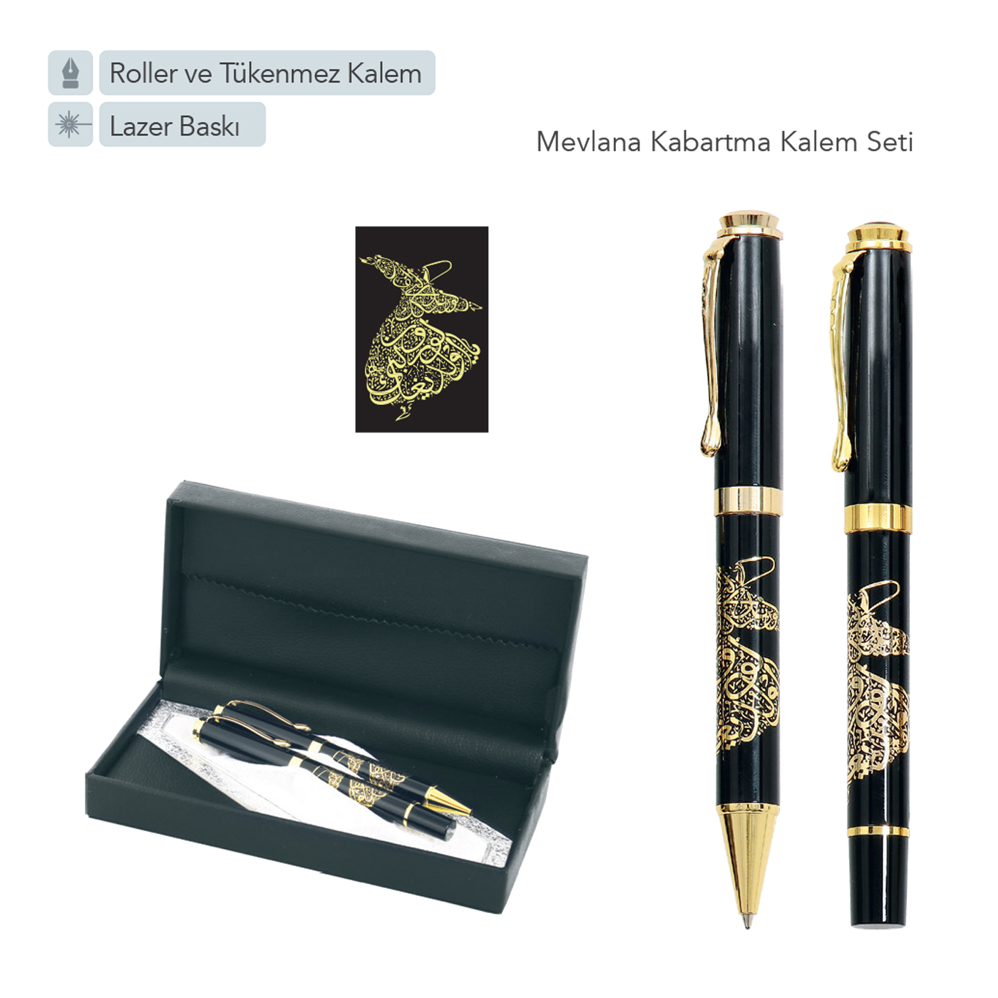 30830 - Promosyon Kabartma Kalem Seti ile İnce Dokunuş