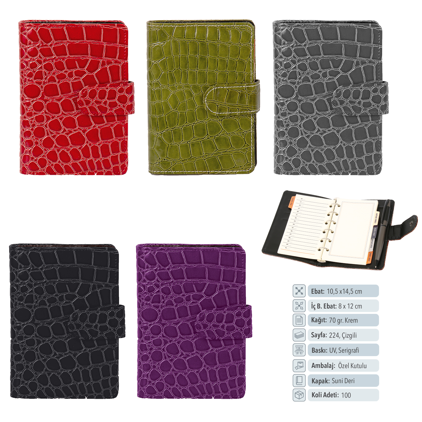 Mekanizmalı Organizer Cep Defteri