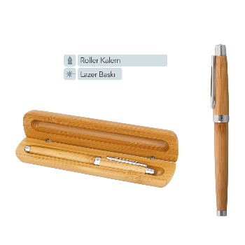 30819 - Promosyon Ahşap Roller Kalem ile Narin Yazılar