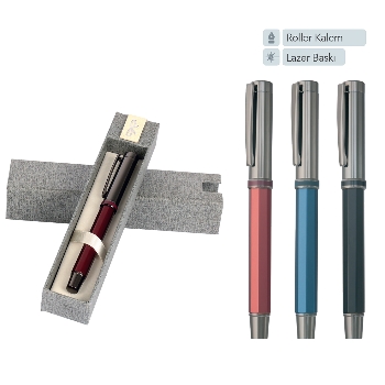 30849 - Ergonomik Promosyon Roller Kalem Tekli Kutu