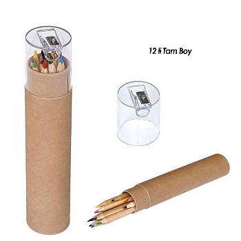 10580 - Promosyon Tam Boy 12'li Boya Kalemi ile Renk Dansı