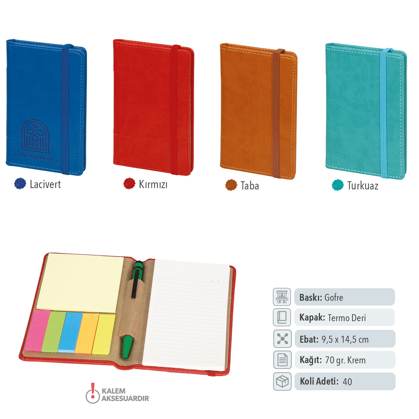 Termo Deri Tarihsiz Defter Notluklu