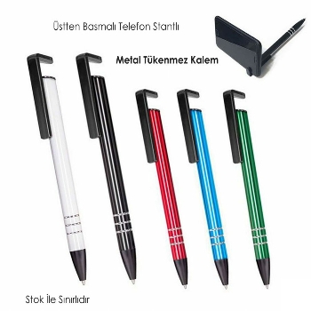 Telefon Stantlı Metal Kalem