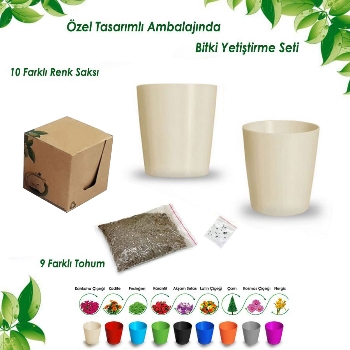 Yuvarlak Saksılı Dikim Seti Kutulu