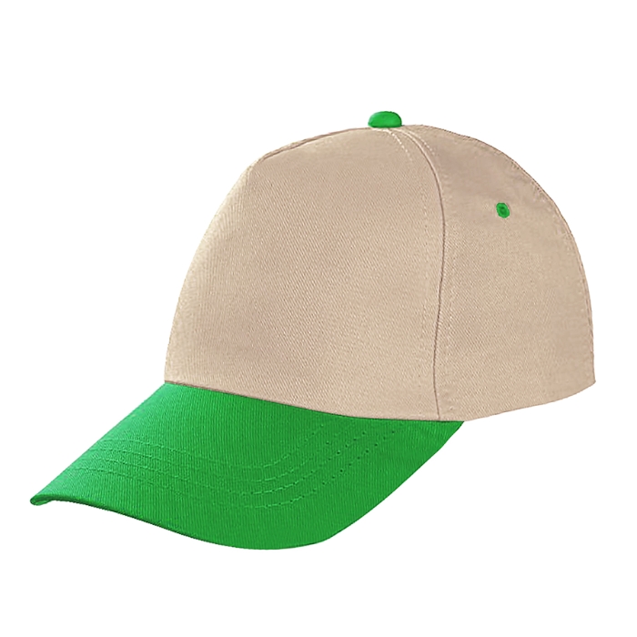Bej Gövde - Yeşil Siper Şapka