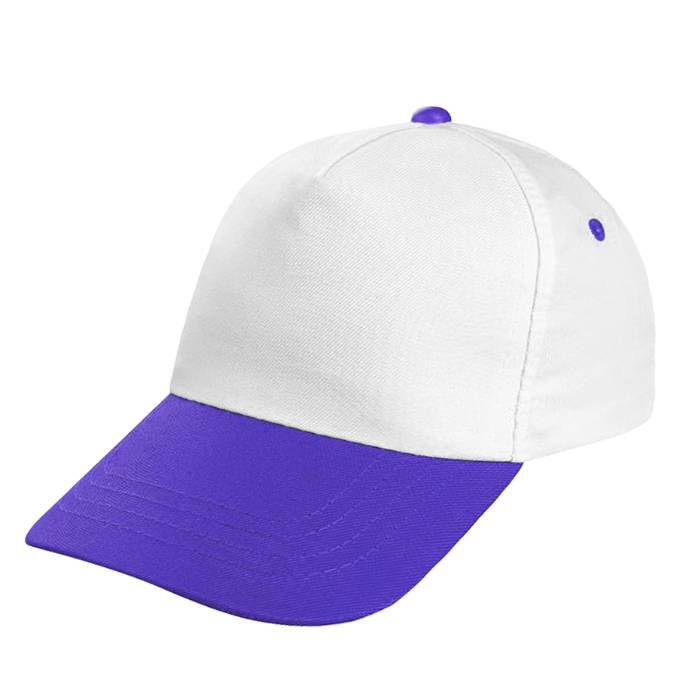 Beyaz Gövde - Saks mavi Siper Şapka