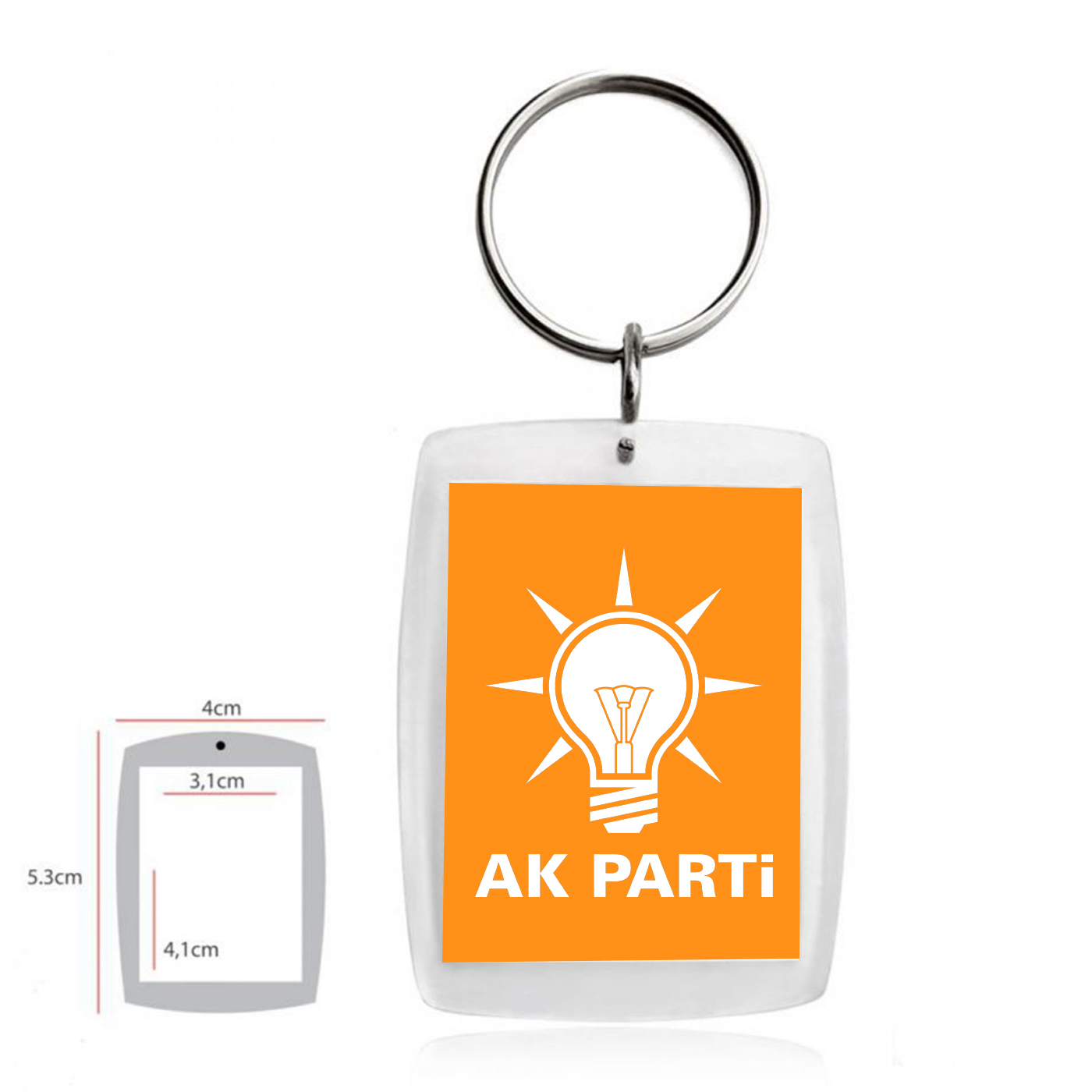 Ak Parti Logo Baskılı Anahtarlık