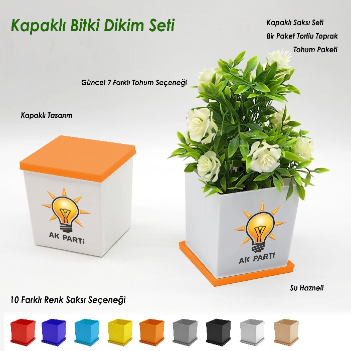 AK Parti Logolu Bitki Dikim Seti