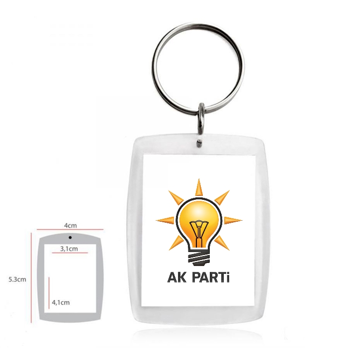 AK Parti Halkalı Akrilik Anahtarlık