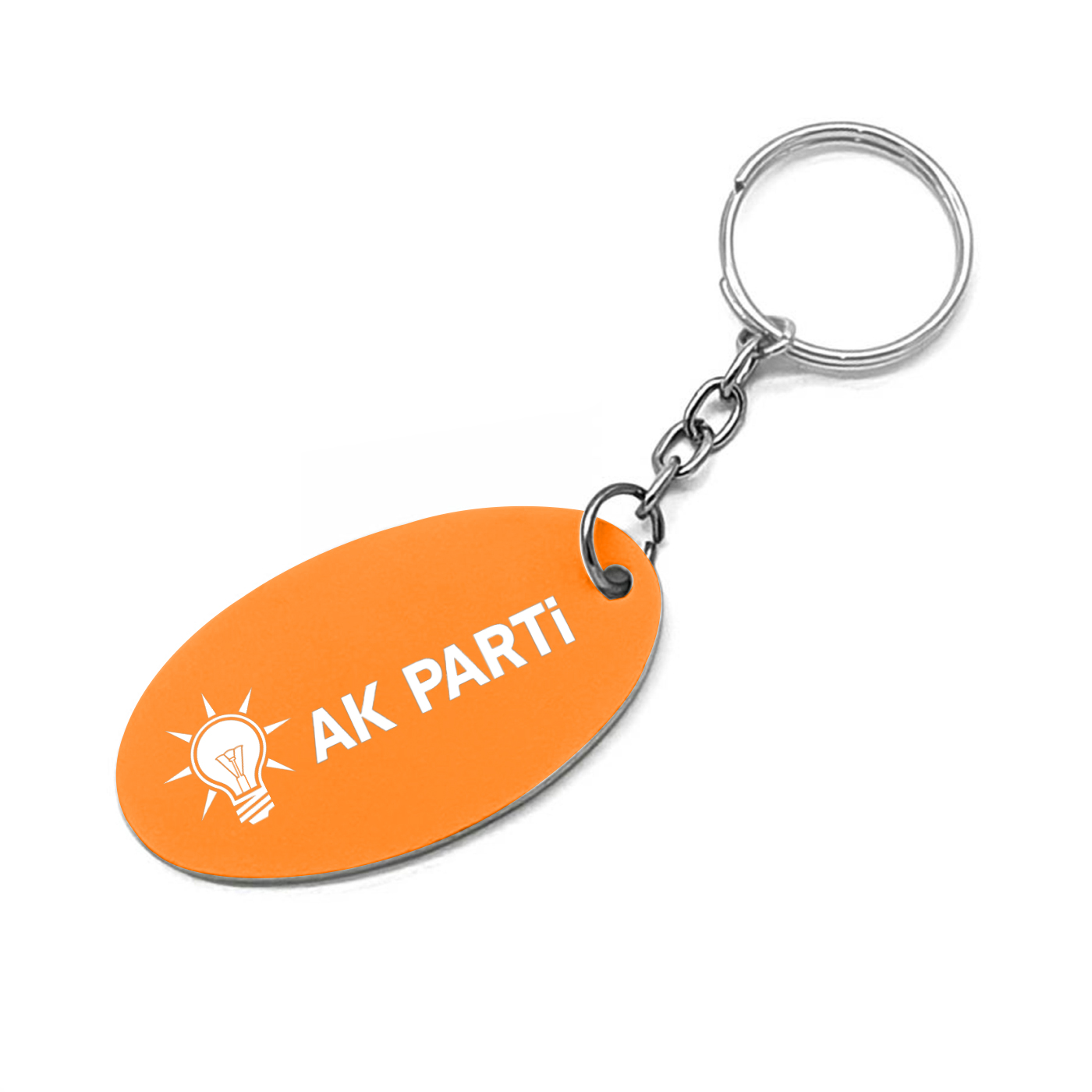 AK Parti Ekonomik Derili Anahtarlık - Oval