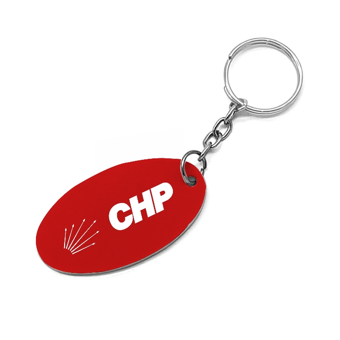 CHP Deri Anahtarlık - Elips Model