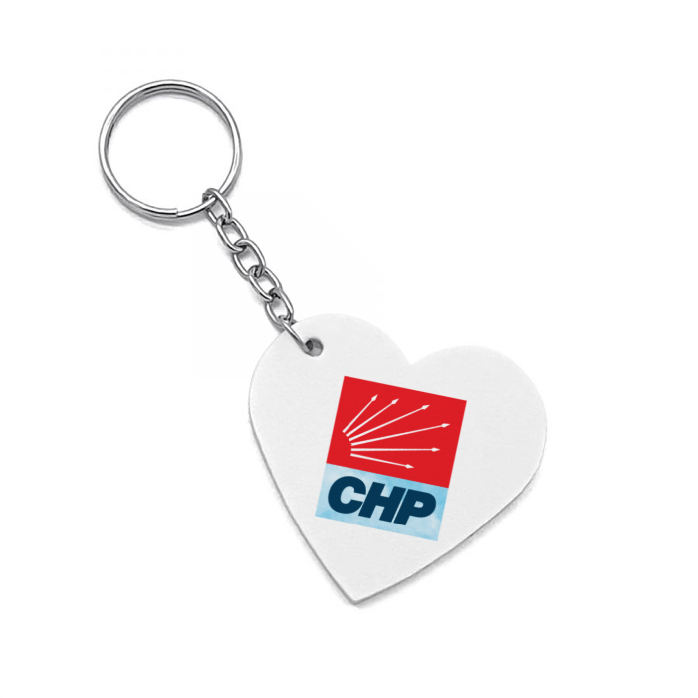CHP Deri Anahtarlık-Kalp Model