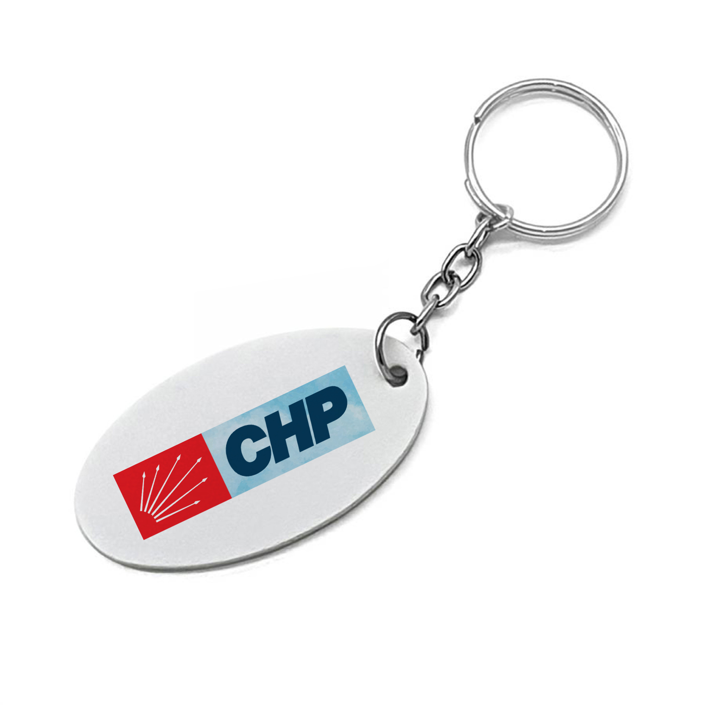 CHP Deri Anahtarlık - Elips Model