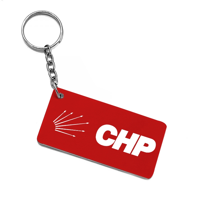 CHP Deri Anahtarlık-Dikdörtgen Model
