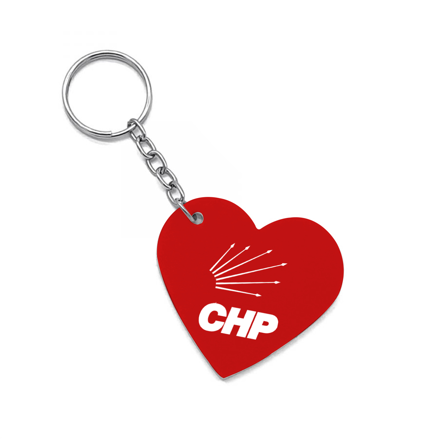 CHP Deri Anahtarlık-Kalp Model