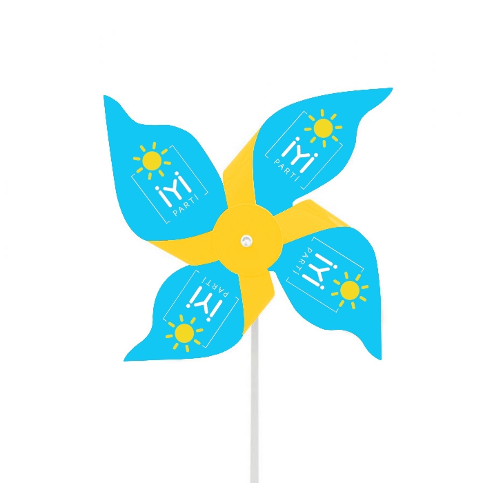 İYİ Parti Logo Baskılı Rüzgar Gülü