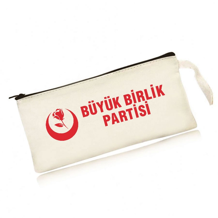 Büyük Birlik Partisi Logo Baskılı Ham Bez Kalemlik