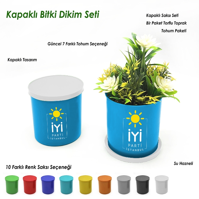 İYİ Parti Kapaklı Bitki Dikim Seti 