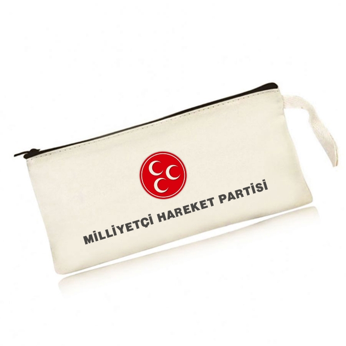 MHP Logo Baskılı Ham Bez Kalemlik