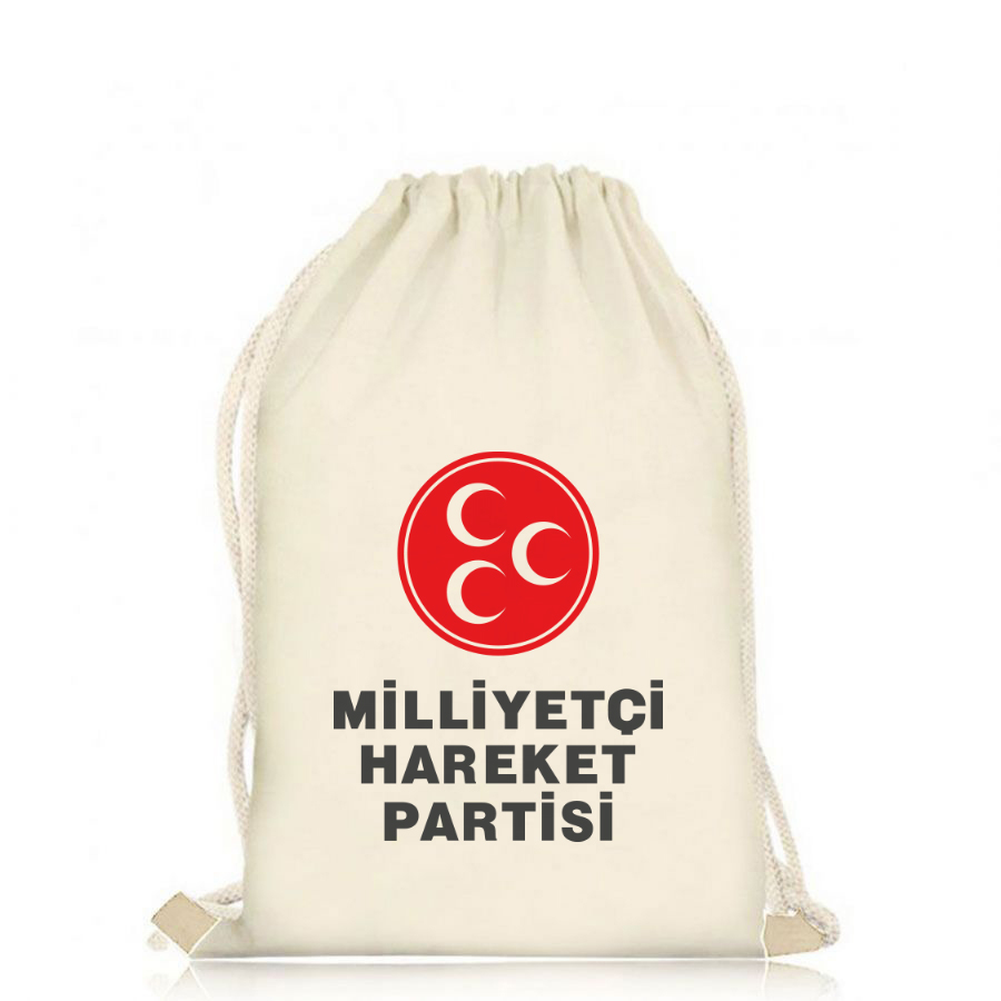 MHP Logo Baskılı Ham Bez Çanta