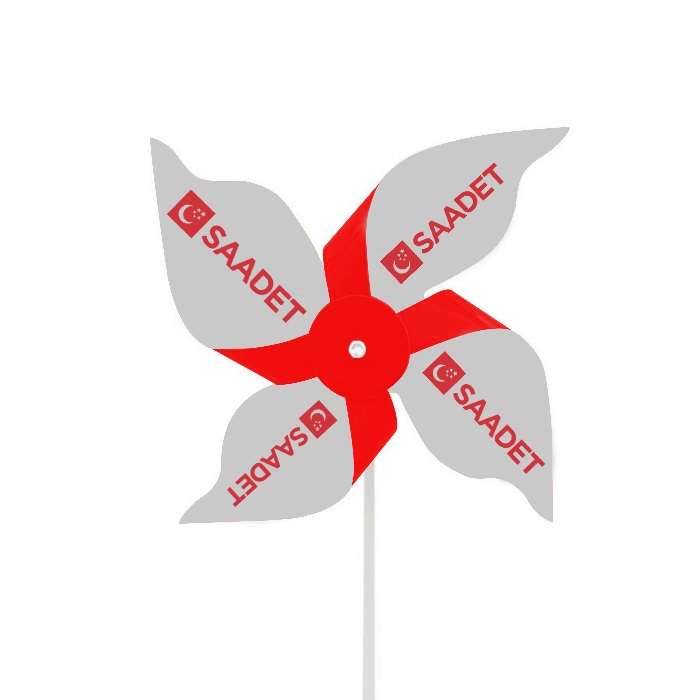 Saadet Partisi Logo Baskılı Rüzgar Gülü