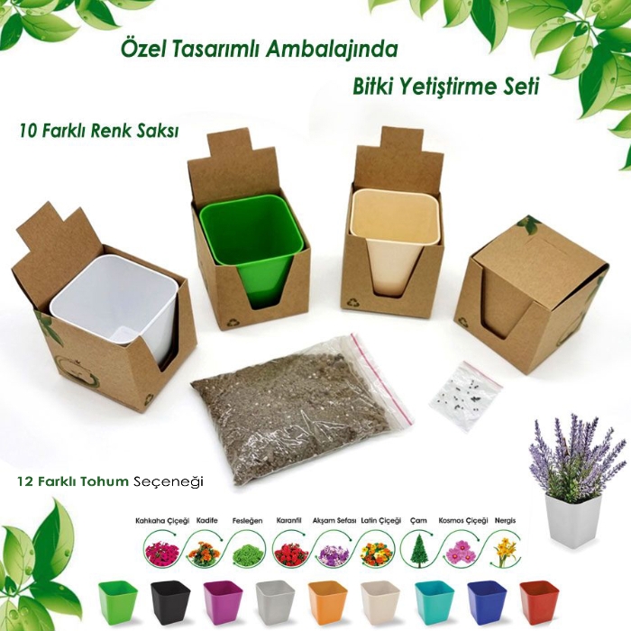Promosyon Çantalı ve Tohumlu Bitki Dikim Seti