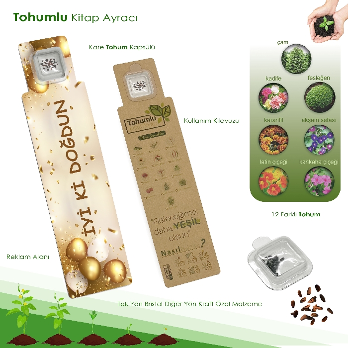 Promosyon Tohumlu Kitap Ayracı İle Yaratıcı İklim
