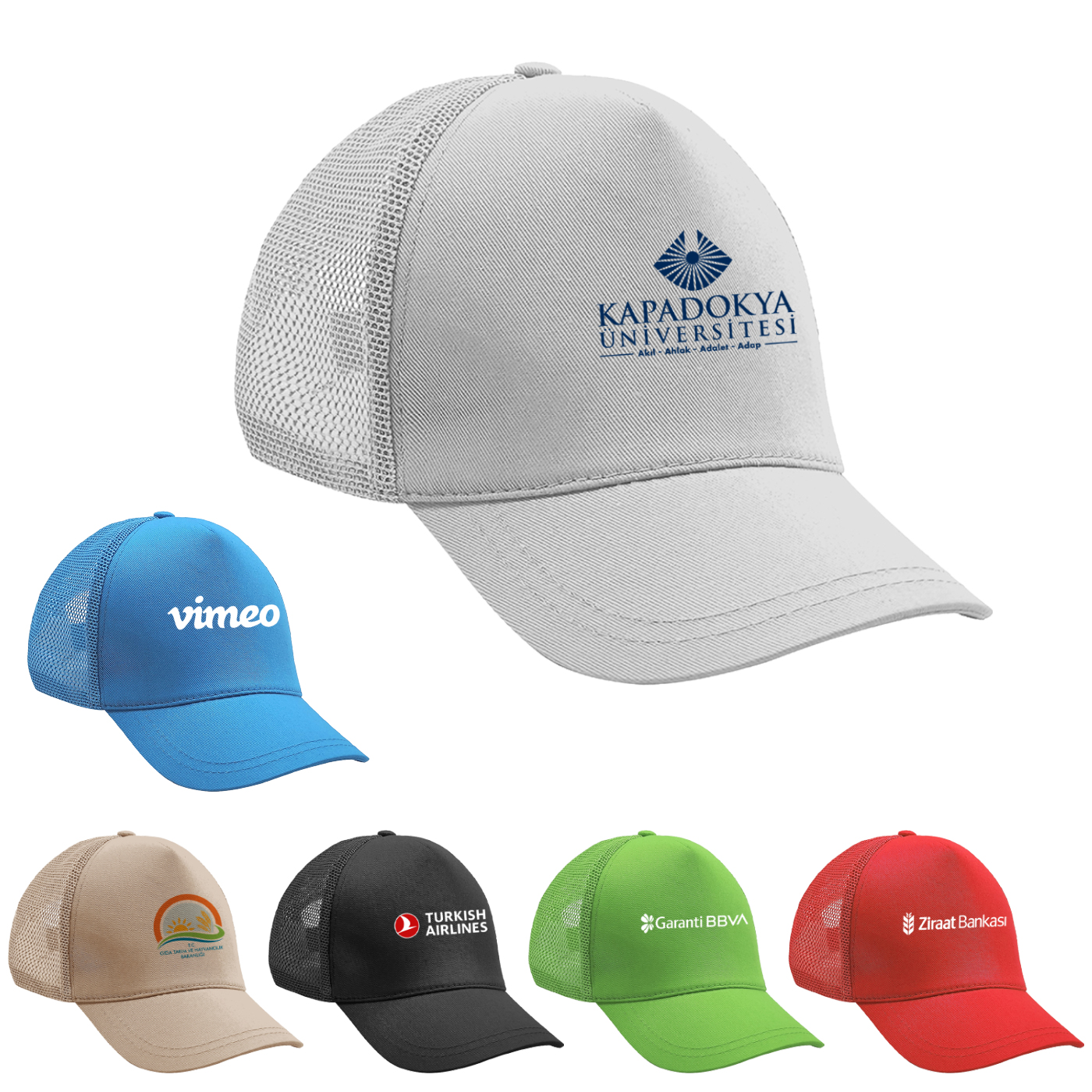 Promosyon Şapka - Fileli - Turkuaz