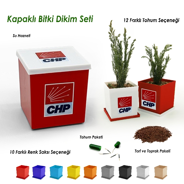 CumhuriyetHalkPartisi Logolu Bitki Seti